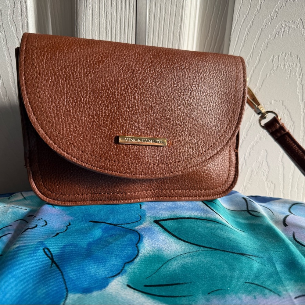Vince Camuto Brown Leather wristlet/belt Bag